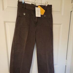 H&M Dark Brown High-Waist Pants